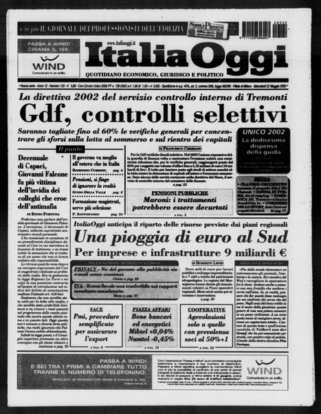 Italia oggi : quotidiano di economia finanza e politica